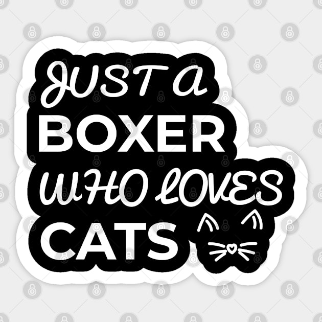 boxer cat Sticker by Elhisodesigns